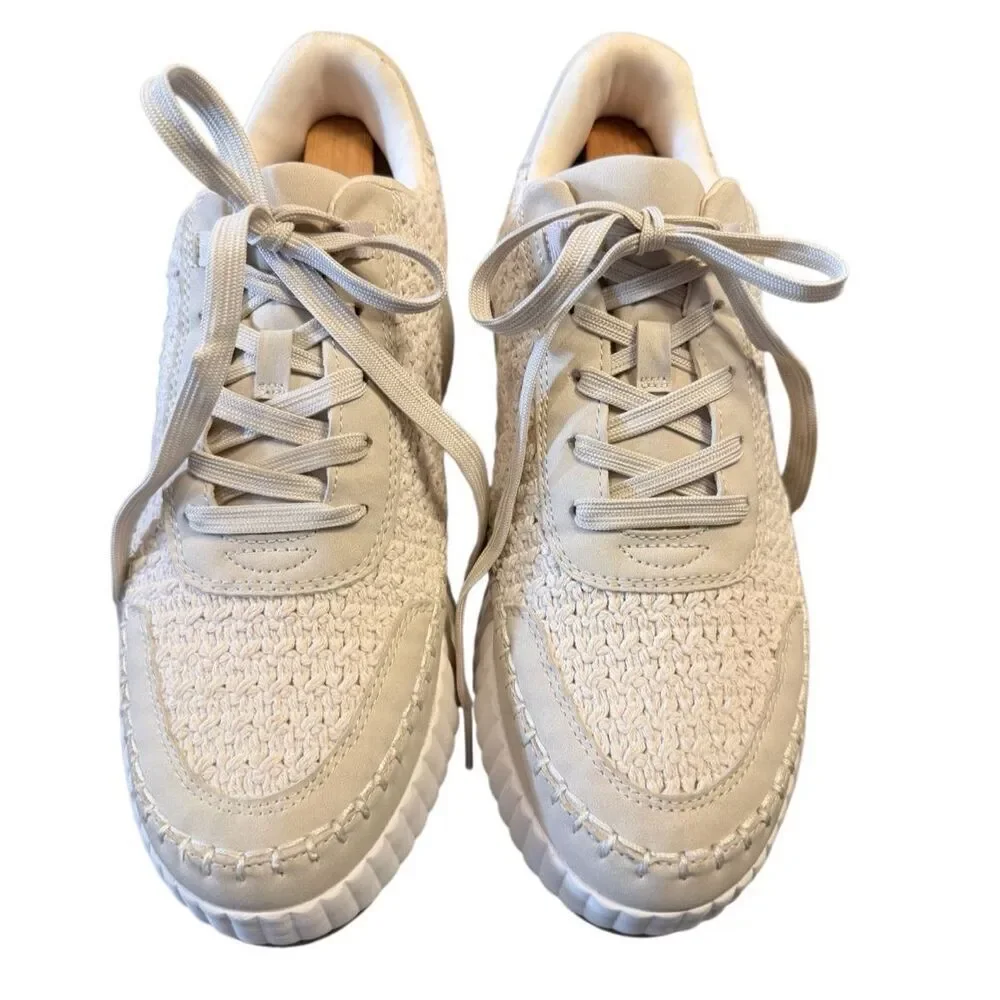 Dolce Vita Dolen Platform Sneakers Textured Knit Upper 9.5 Chunky